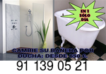 BAÑERA POR DUCHA